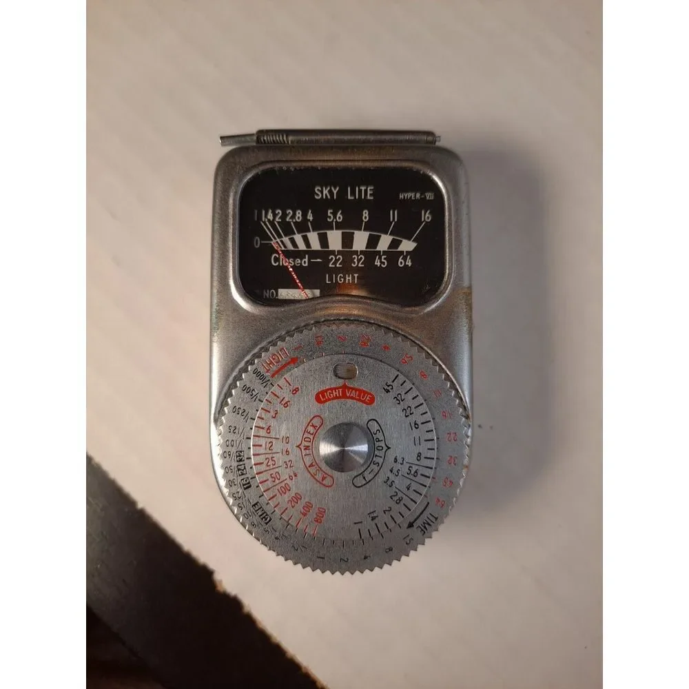 Vintage Skyline Hyper VII Light Meter Leather Case Electric Exposure‎ Untested